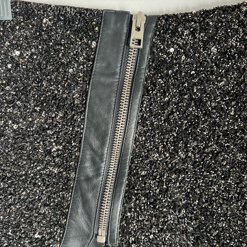 All Saints Black Hand Embellished Mini Skirt - Picture 2 of 6